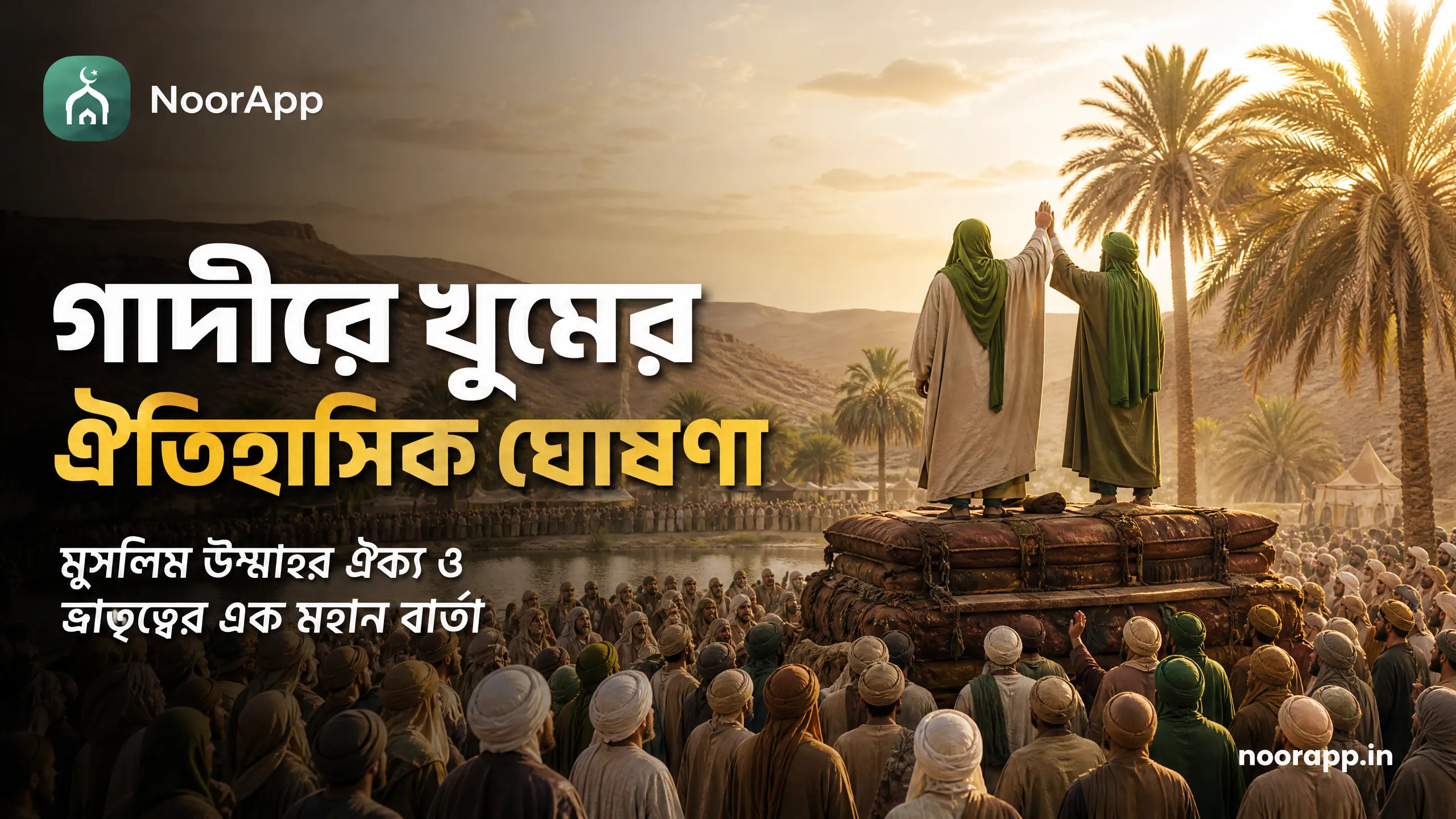 গাদীরে খুমের ঐতিহাসিক ঘোষণা: মুসলিম উম্মাহর ঐক্য ও ভ্রাতৃত্বের এক মহান বার্তা