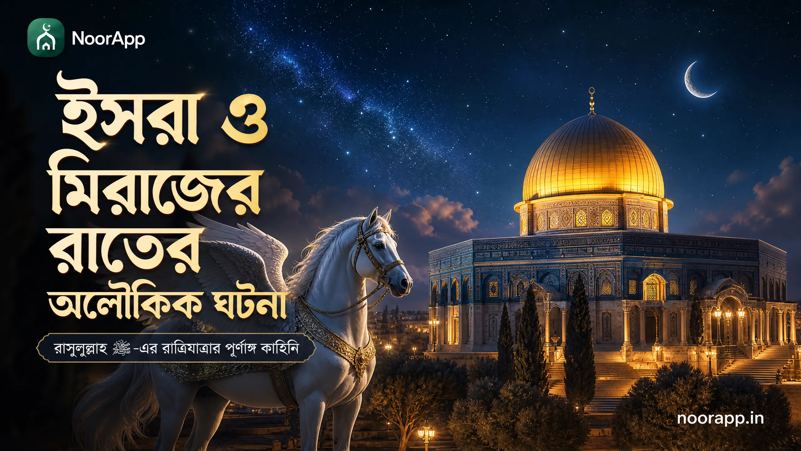 ইসরা ও মিরাজের অলৌকিক ঘটনা: রাসুলুল্লাহ ﷺ-এর রাত্রিযাত্রার পূর্ণাঙ্গ কাহিনি