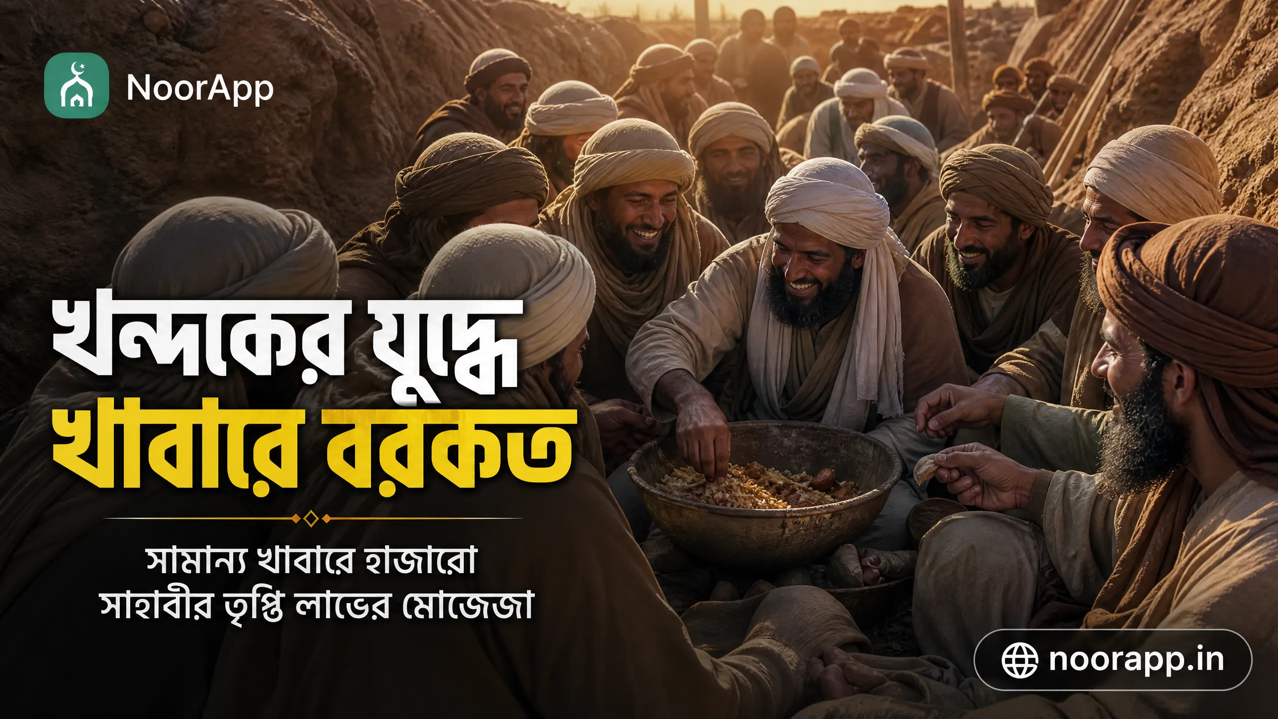 খন্দকের যুদ্ধে খাবারে বরকত: সামান্য খাবারে হাজারো সাহাবীর তৃপ্তি লাভের মোজেজা