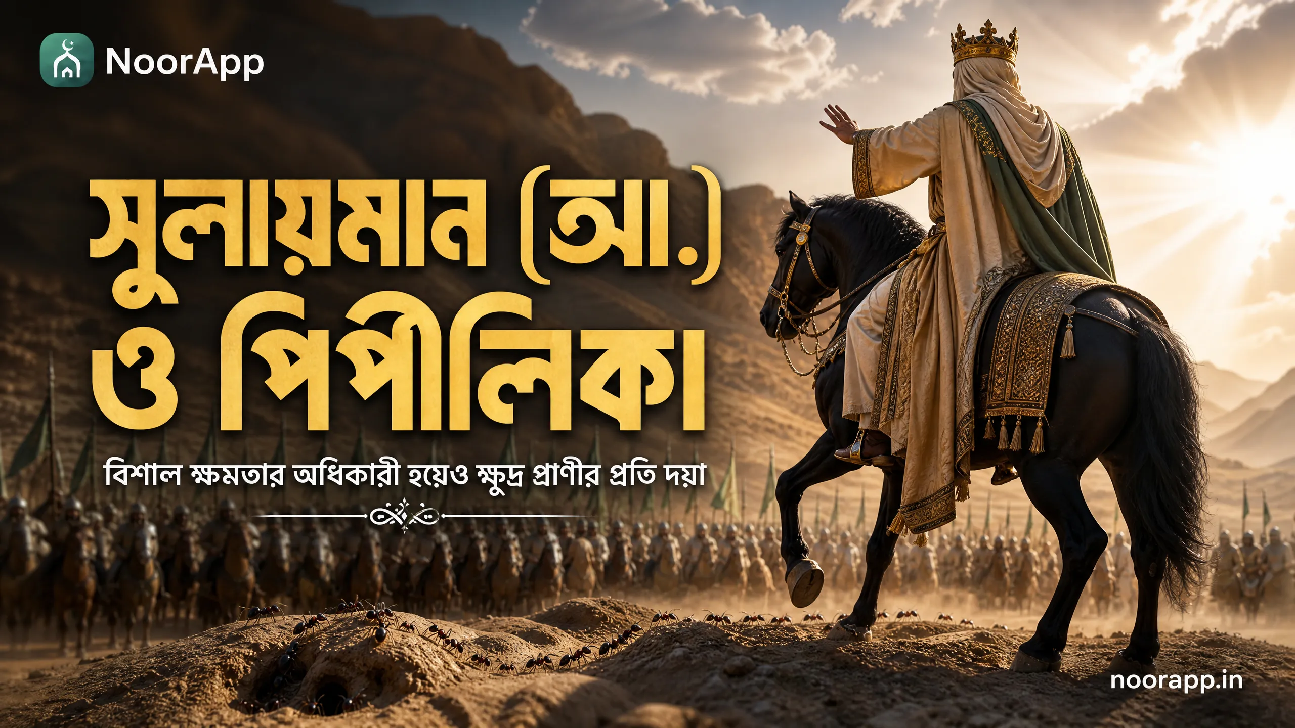 সুলায়মান (আ.) ও পিপীলিকা: বিশাল ক্ষমতার অধিকারী হয়েও ক্ষুদ্র প্রাণীর প্রতি দয়া