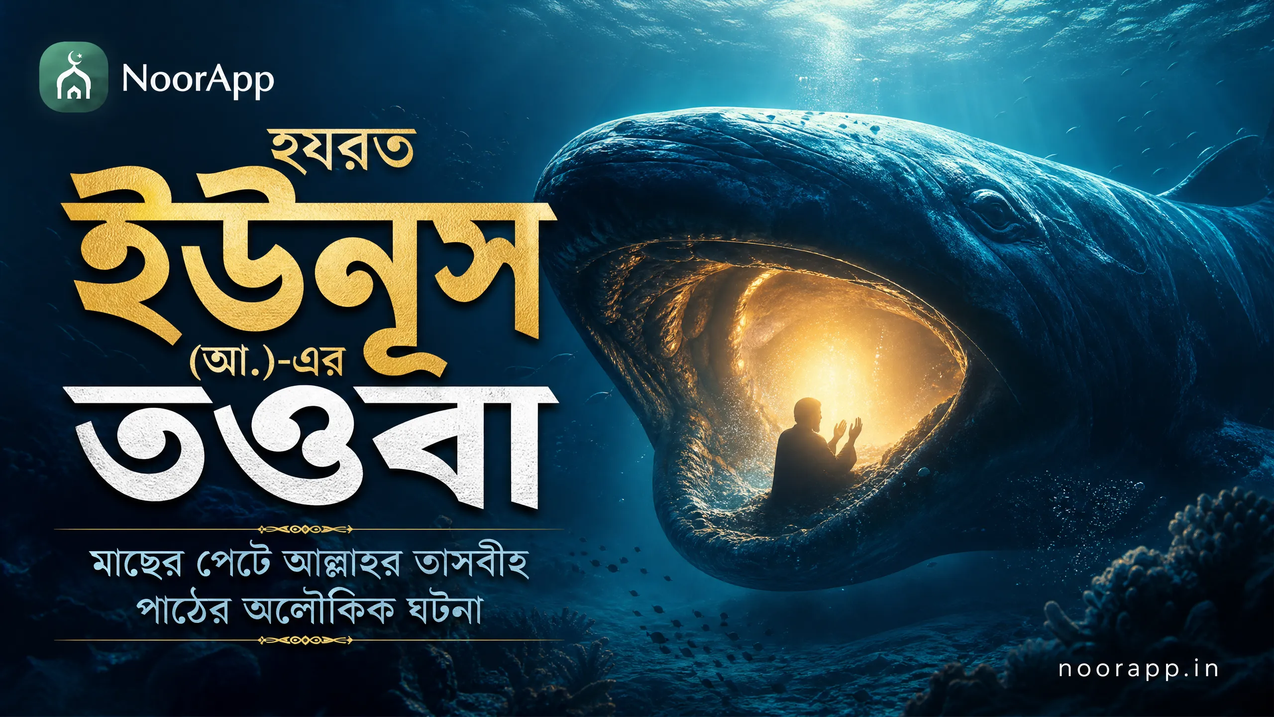 হযরত ইউনুস (আ.)-এর তওবা: মাছের পেটে আল্লাহর তাসবীহ পাঠের অলৌকিক ঘটনা