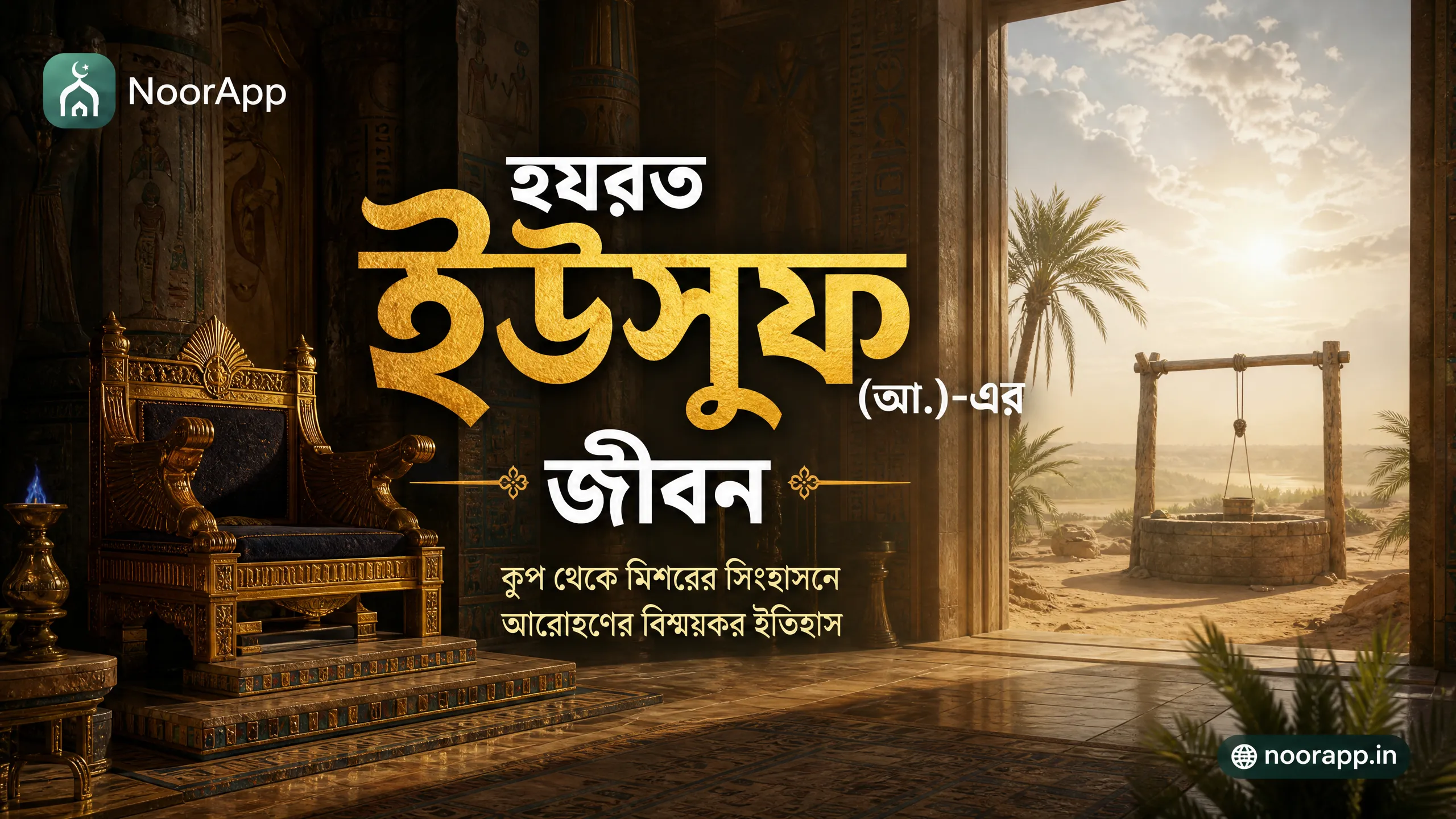 হযরত ইউসুফ (আ.)-এর জীবন: কূপ থেকে মিশরের সিংহাসনে আরোহণের বিস্ময়কর ইতিহাস